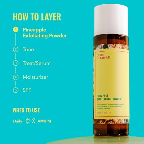 Good Molecules Pineapple Exfoliating Powder - Gentle Face Cleanser (2.1 oz)