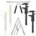6 Pieces Eyebrow Measuring Ruler 3-point Positioning Permanent Makeup Symmetrical Tool Eyebrow Golden Ratio Caliper Ruler Microblading Gauge Ruler Measuring Tool for Eyebrow Brow Artists Makeup
