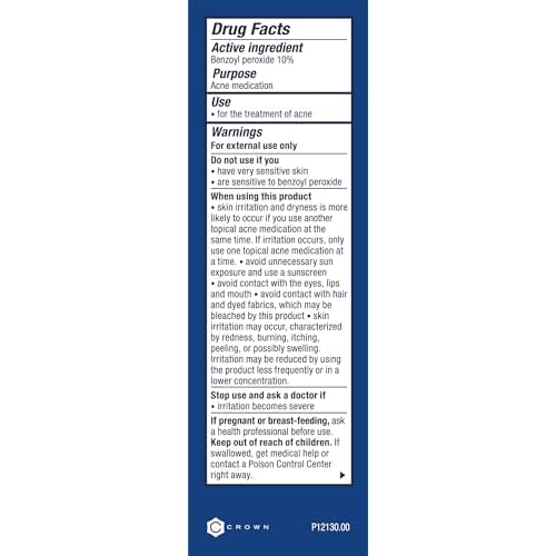 PanOxyl Acne Foaming Wash Benzoyl Peroxide 10% Maximum Strength Antimicrobial, 3 Oz, Pack of 2