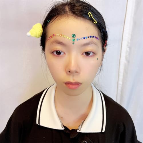 Rainbow Face Gems Stickers - Festival Body Jewels Temporary Tattoo