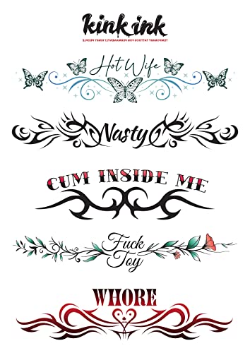 Adult Temporary Tattoos for Women - 5 Large Designs