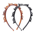 2 Pack Twisty Braid Headband with 8 Mini Clips