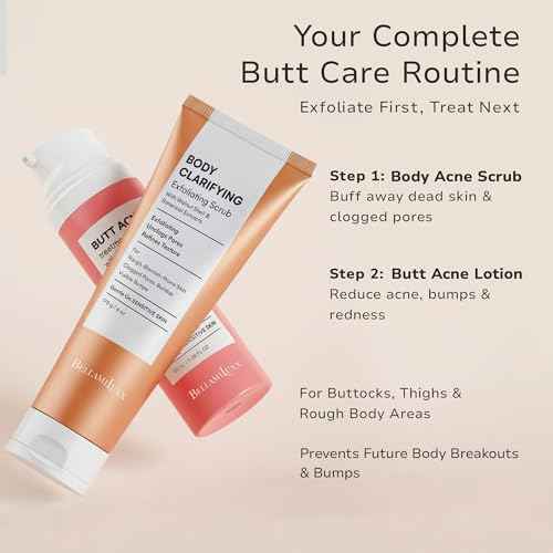 Butt Acne Clearing Treatment Cream: Body Acne Treatment for Folliculitis and Pimples on Buttocks, Thighs, and Body with 2% Salicylic Acid & Tea Tree Oil - Butt Cream for Smooth Skin