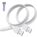2 Pack USB Charging Cable for Remington Electric Shaver Model WDF5030A, WDF4816NA, WDF4821US, WDF4825 Only? Women¡¯s Electric Shaver & Trimmer Replacement Charger Cord, White