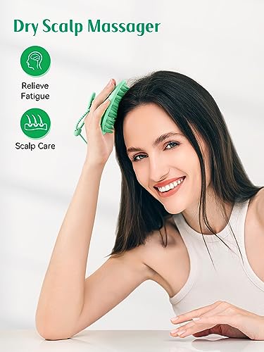 HEETA Silicone Scalp Massager Brush for Hair Growth & Dandruff Relief