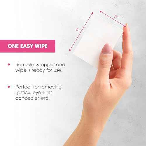 Diamond Wipes Face Cleansing and Waterproof Makeup Remover Wipes, Case of 50 Wipes, Alcohol Free Wipes with Vitamin E