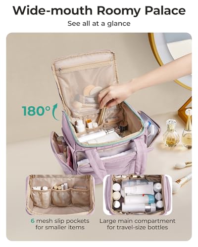 BAGSMART Travel Toiletry Bag with Water-Resistant Fabric
