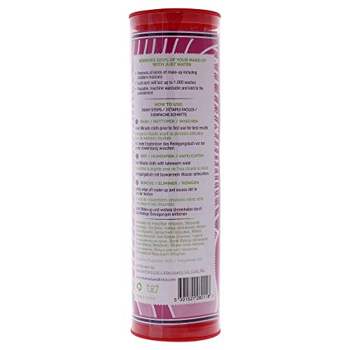 Human+Kind Miracle Makeup Remover - Super Soft, Washable Makeup Cleanser Towel and Skin Exfoliator - Sustainable Alternative to Disposable Makeup Wipes - Lasts Up To 1,000 Washes - 1 pc