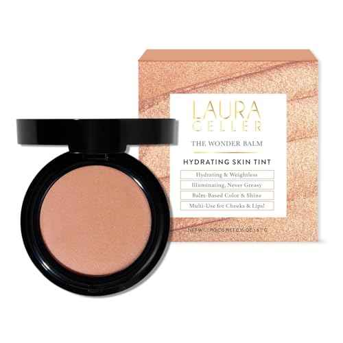 LAURA GELLER NEW YORK The Wonder Balm Complexion Enhancer - Hydrating Weightless Subtle Hint of Color + Glow for Mature Skin - Vegan Squalane - Apply to Cheeks & Lips (01 Nice-n-Natural)