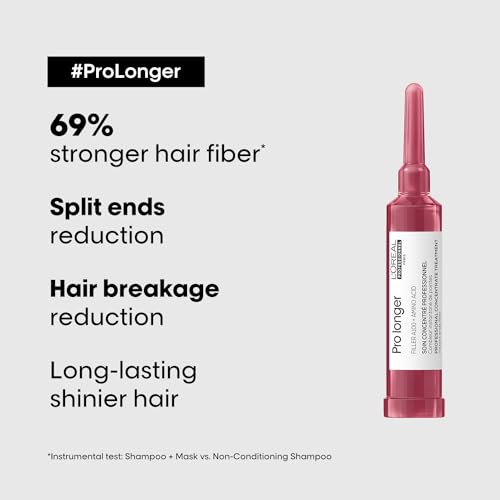 L'Oreal Professionnel Pro Longer Concentrate Treatment | For Thinned Hair | Fills and Visibly Reduces Split Ends| Provides Thicker Hair and Shine