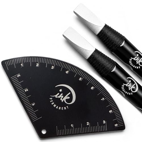Brow Mapping Kit with Aluminum Ruler & 2 Peel-Off Pencils