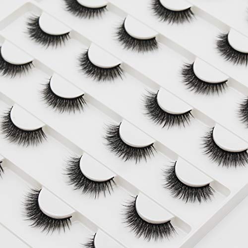 16 Pairs 3D Mink False Eyelashes - Natural Short Lashes