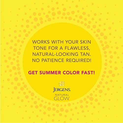 Jergens Natural Glow Instant Sun Body Mousse, Self Tanner for Light Bronze Tan, Sunless Tanning Body Bronzer for Natural Looking Color Instantly, 6 Oz