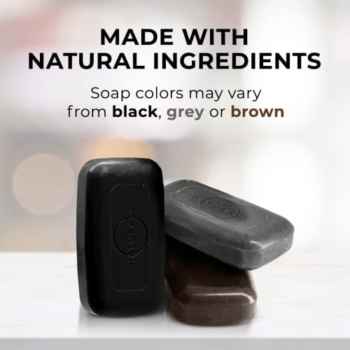 O NATURALS 6-Pack Organic Soap Bar 4oz each Set - 100% Vegan Cold Process Body Wash Scented Premium Essential Handmade Soap - Natural Soaps for Men Women, Face, Body - African Black