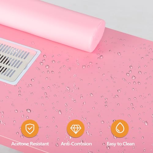 OmySalon Electric Manicure Table w/ Dust Collector & Storage