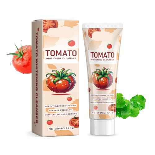 Tomato Facial Cleansing Milk - Gentle Deep Cleansing, Oil Control, Pore Refining & Skin Brightening Face Wash For All Skin Types(2PCS)