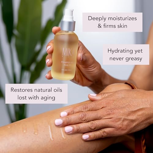 Luxury Organic Body Oil After Shower for Women - 4 oz Moisturizing Body Oil for Dry Skin W/Sesame & Jojoba Seed, Ginger & Bergamot Oils - USDA|NOP Certified Organic, Non-Greasy, Paraben Free