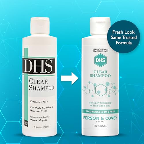 DHS Clear Shampoo for Sensitive Skin - Unscented, Paraben & Dye-Free, 8oz