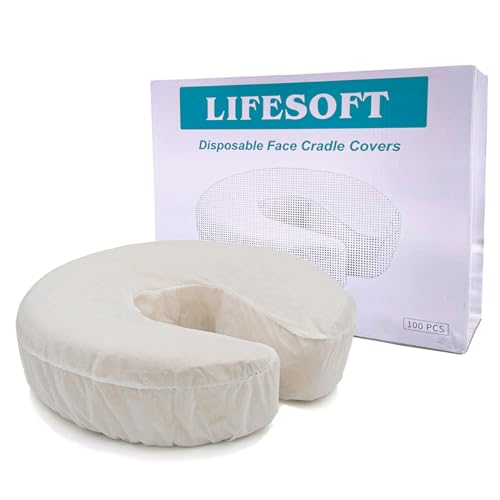 Disposable Fitted Face Cradle Covers - 100 Pack