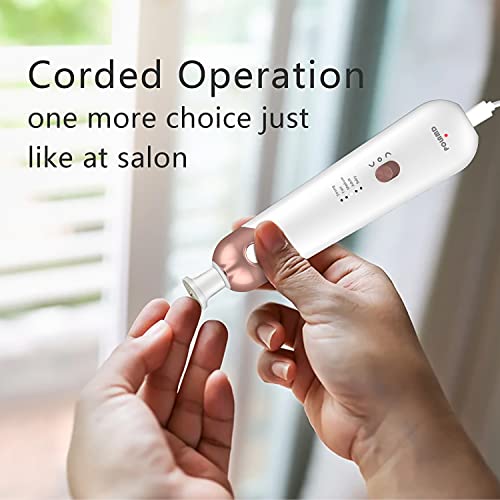 Electric Nail File Set - Cordless Manicure Pedicure Kit with 5 Speeds