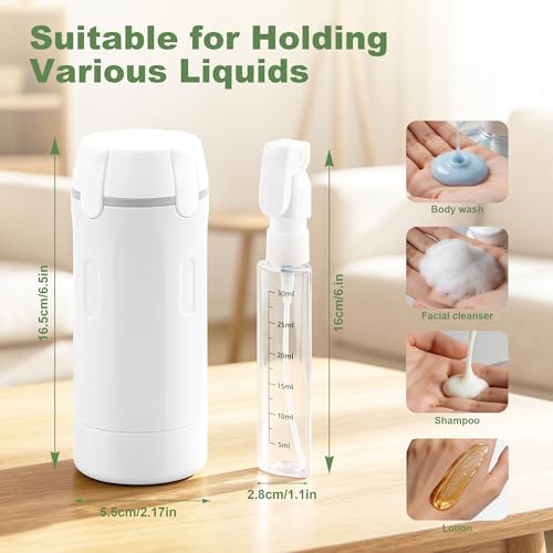 4-in-1 Travel Dispenser Bottles Set 30ML Leak-Proof TSA Approved Toiletry Containers with Labels