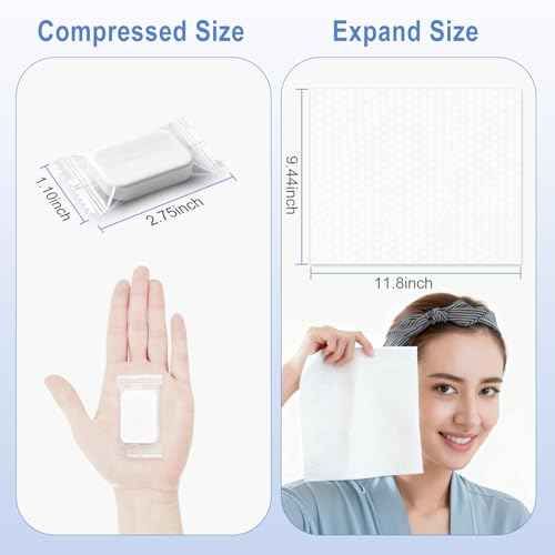 30pcs Portable Compressed Towel Tablets, Disposable Washcloths for Travel, Mini Thickened Compressed Towels for Camping, Fitness, Sports, Beauty, Home, Facial & Hand Cleaning