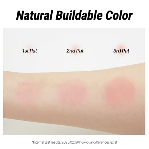 Fluffy Velvet Cushion Blush for Korean Dewy Glow | Buildable, Blendable Cream Texture | Mini Pink Blush for Cheeks | Tar Pigment Free (P02 Bloom Pink, 0.1 Oz | 4g)