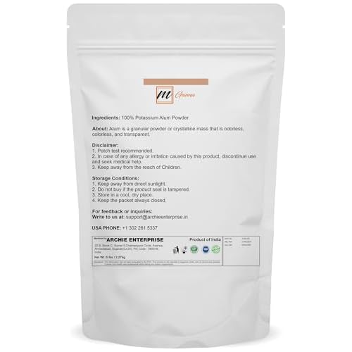 100% Natural Alum Powder for Skin and Health Care 5 lbs / 2.27 kgs