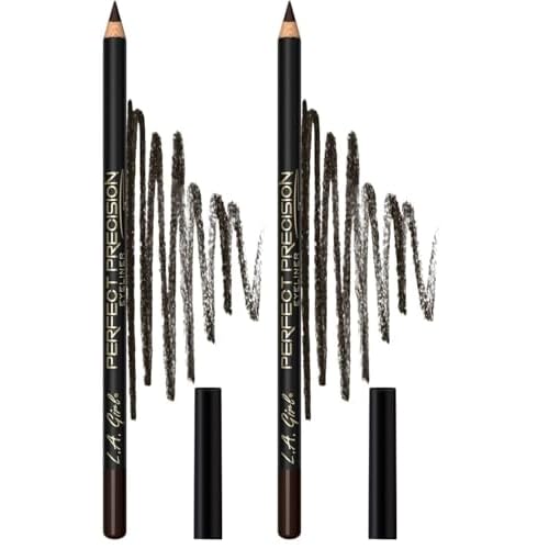 L.A. Girl Perfect Precision Eyeliner, Dark Brown GP702 (Pack of 2)