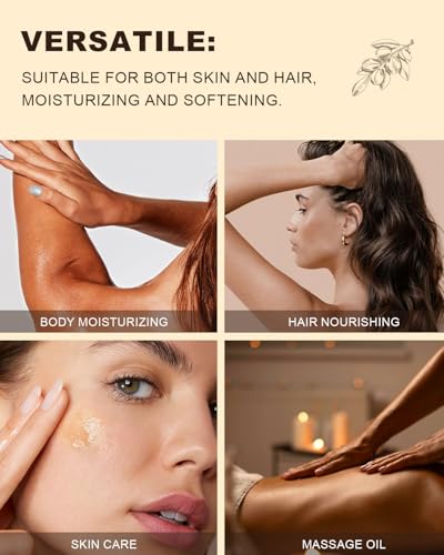 Yoken Pure Argan Oil 8oz - Cold Pressed Moroccan Oil for Hair & Skin