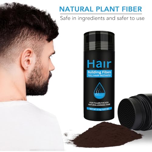 Hair Building Fibers Dark Brown - Instant Hair Thickening for Thinning Hair