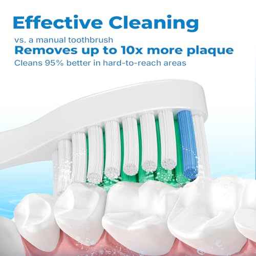 Replacement Toothbrush Heads for Philips Sonicare, Electric Toothbrush Head C1 Compatible with 1100/4100/5100/5300/6100/7500/9300 and More Click-on Handles, 4 Pack