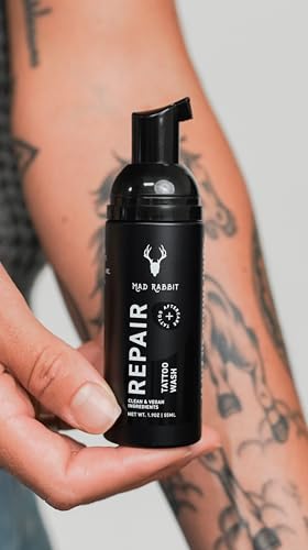 Mad Rabbit Tattoo Aftercare Soap, Fragrance-Free Foam Wash 2 oz