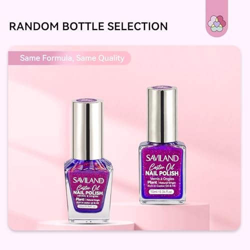 SAVILAND 6-Piece Ombre Nail Polish Set - Quick Dry Pearl Colors