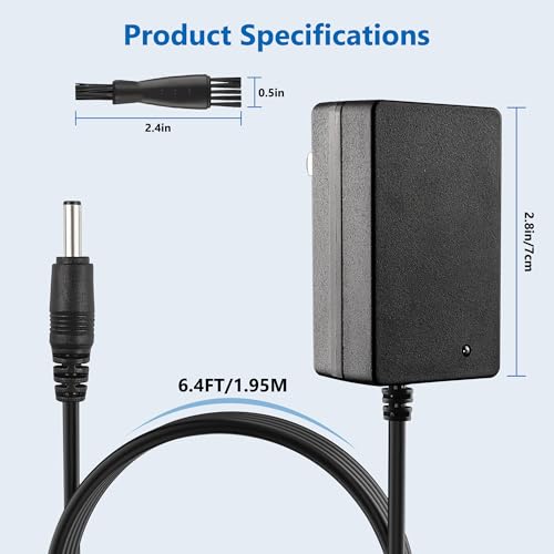4.2V Charger for Wahl Trimmer 9818 9818L 9888L 9916D 9918D Groomer Clipper 9854-600 9855 79600-2101 S004mu0400090, Replacement Wahl Shaver Trimmer Power Cord with Cleaning Brush