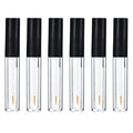 6PCS 2ML Empty Plastic Clear Eyeliner Packing Vial Bottle Jars Eyelash Extension Liquid Storage Holder Container Eyelashes Mascara Tube with Black Cap