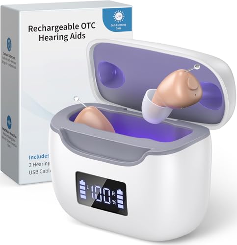 Rechargeable Hearing Aids for Seniors – OTC Digital Sound Cancellation