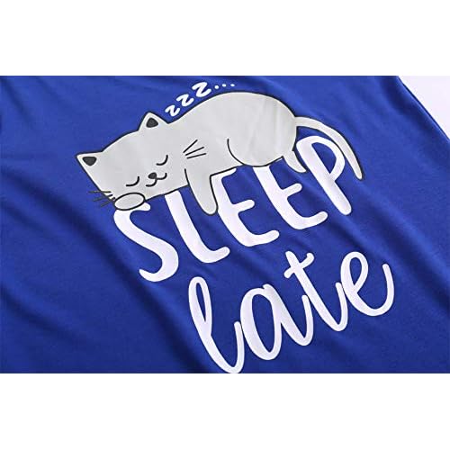 VENTELAN Women Pajamas Cute Christmas Bear Sleepwear Long Sleeve Stripes Loungewear