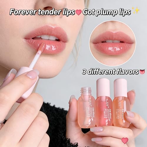 Hydrating Lip Gloss Oil Set - 3 Pack Plumping Lip Balm