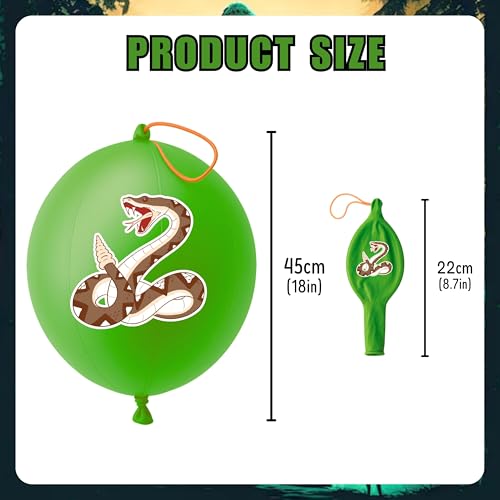 Snake Party Favors Pack - 24 Punch Balloons & 48 Tattoos