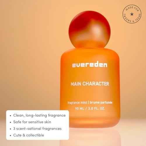 Evereden Fragrance Hair and Body Mist - Main Character: Clean and Vegan Collectible Hair and Body Spray for Teen Girls - Amplify Your Self Expression with Iconic Scents in Aesthetic Bottles