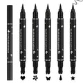Liquid Winged Eyeliner Stamp Pen Set, 5 Pcs Waterproof