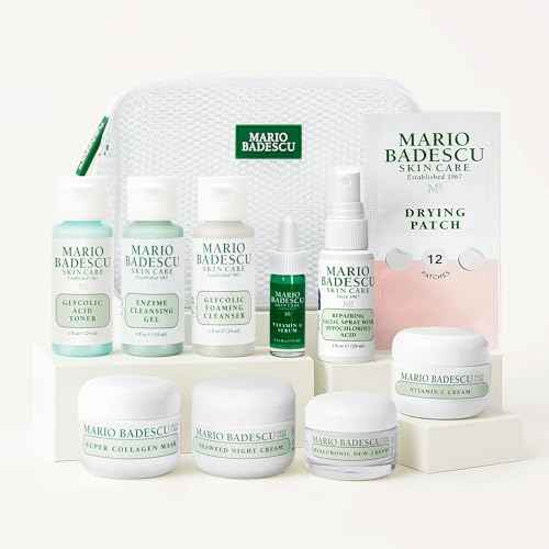 A Little Bit of Mario 10-Piece Skincare Kit ? Vitamin C Serum, Glycolic Acid Toner, Hyaluronic Dew Cream, Collagen Mask, HOCI Spray & Cleanser ? Brightening, Anti-Aging & Hydration ? Travel & Gift Set