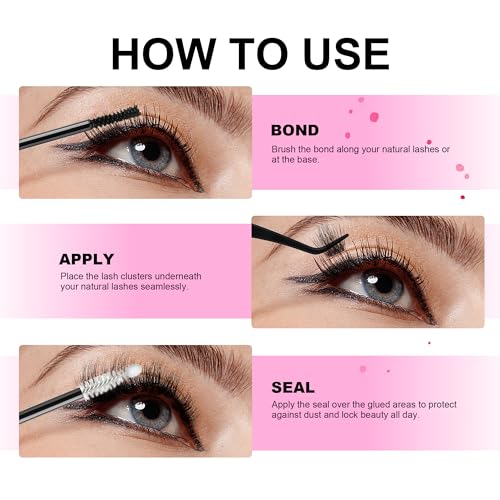 La Maesii Lash Bond and Seal - Waterproof Cluster Lash Glue Pack 2