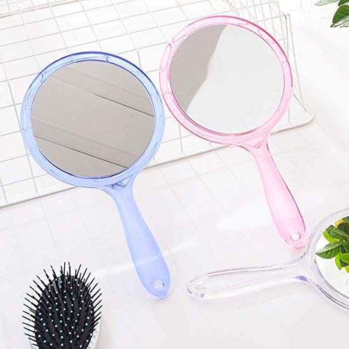 Makeup Hand Mirror 1X 3X Magnifying Travel Size Blue