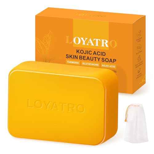 Kojic Acid Turmeric Soap Bar Dark Spots for Face & Body, Deep Cleansing, Gentle Soap Sensitive Skin Formula, All Skin Types