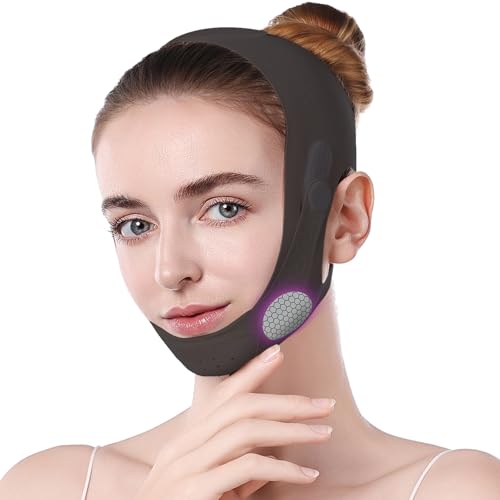 Chin Strap for Sleeping, Double Chin Strap - Double Chin Mask & Face Slimming Mask - Breathable Face Lifter & V Line Mask - Reusable Vline Face Lifting Mask for Women, Chin Lift Mask, Black