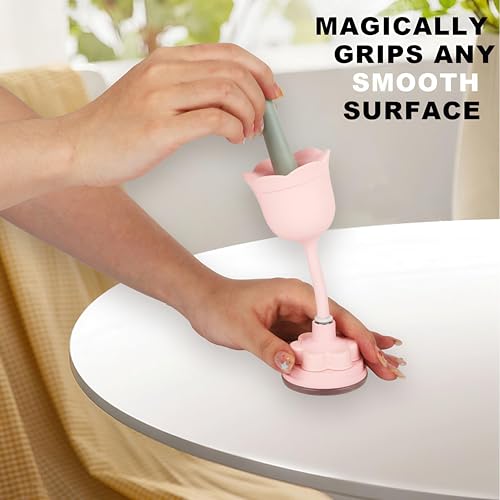 360° Rotating Nail Polish Holder with Suction Base