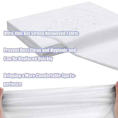 200 Pieces White Disposable Bed Sheets Non-woven Fabric SPA Table Sheet Bed Cover for Massage Beauty Tattoos,31'' x 71''