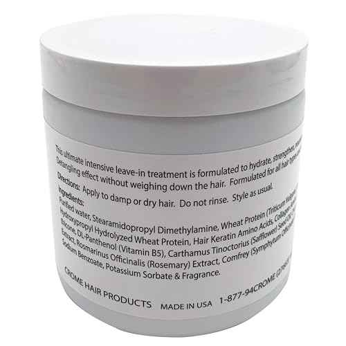 Crome Hair Food - Keratin Leave-In Conditioner - 16 Oz - Hair Treatment